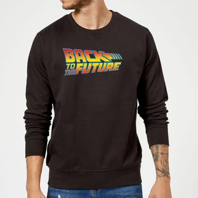 Back to the Future Classic Logo Trui - Zwart - S