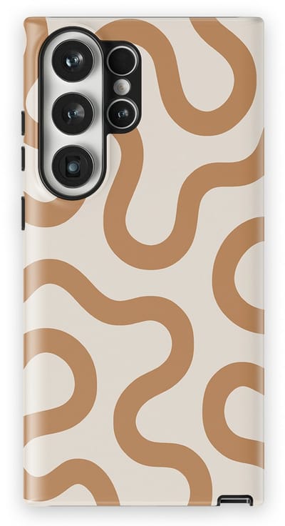 DripCase Motion Flow Tough Hoesje Samsung Galaxy S23 Ultra | Backcover met Mag | Trendy Design | Valbescherming | Warm Whisper
