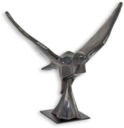 Bronzen beeld - Vliegende duif - sculptuur - 51 cm hoog