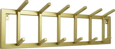 LOFT42 Kapstok Jaimy Single - Goud – Metaal – 6 dubbele haken - 80x24x12