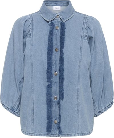 Saint Tropez OthildeSZ Shirt Dames Overhemd - Light Blue Denim