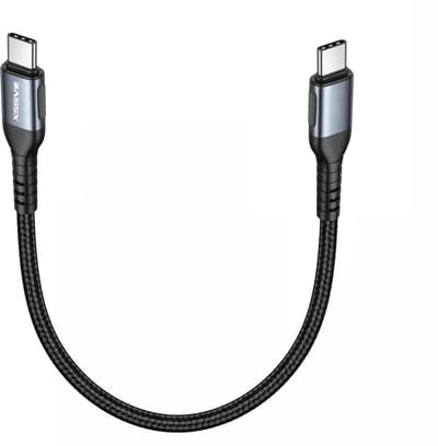 Korte USB-C naar USB-C Kabel - Kort 30 CM - 60W - Snellader - Gevlochten - Geschikt voor iPhone 16, 15, Apple CarPlay, Samsung, Android Auto - USB C Kabel