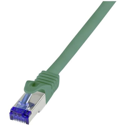 LogiLink C6A095S RJ45 USB-kabel CAT 6A S/FTP 10.00 m Groen 1 stuk(s)