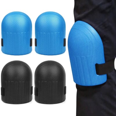 Jhubersproducts - Antislip Kniebeschermers - Verstelbaar - Zacht en Flexibel - Zwart Blauw - Schokbestendig - Geschikt voor Vloeren Tuinieren en Buite