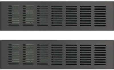 EXCITAT Ventilatierooster - Deurventilatierooster - Aluminium ventilatierooster - voor kasten, schoenenkasten, badkamers, keukens - 80 x 300 mm - Verpakking van 2