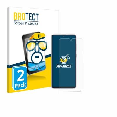 BROTECT - Screenprotector voor Samsung Galaxy Note 10 Lite - Folie Beschermfolie transparant 2 Stuks