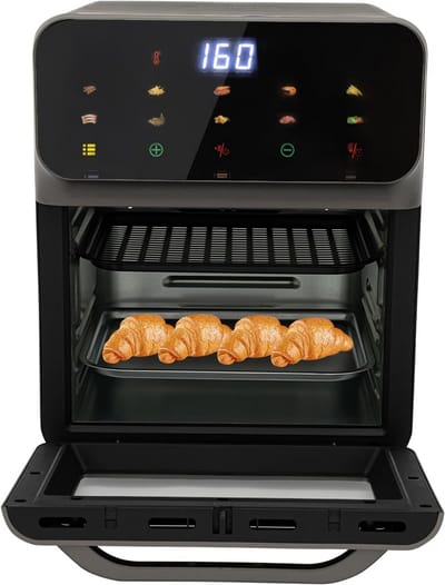Kleine oven - Mini oven - Bakken en grillen - Hetelucht circulatie - 13 liter capaciteit - Zwart