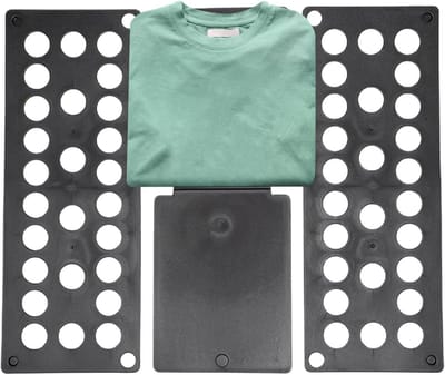 Kleding Vouwplank - Kleding Opvouwborden - Kleding Organiseren - Intuïtieve Vouwgids - 40x48cm Uitgevouwen - Zwart