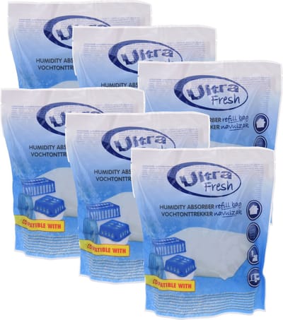 Navulling voor vochtonttrekkers - 6x - 450 gram - vochtvangers - vochtopnemers