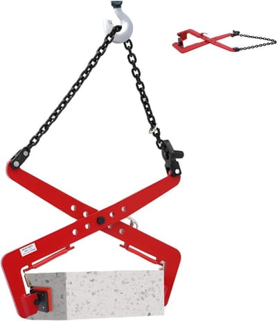 Verplaatsingstang - Stoeprandtang Heftang - Stenen Optillen - Verstelbaar Design - Tot 500 kg - Rood