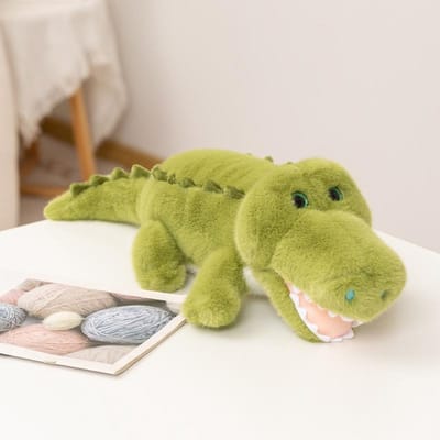 Cartoon Krokodil Pluche Speelgoed Kussen Zacht Schattig Alligator Pluche Knuffeldier Groen Kussen Woondecoratie Jongenscadeau 65cm groen