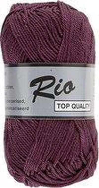 Lammy yarns Rio katoen garen - rode kool rood (858) - naald 3 a 3,5mm - 10 bollen