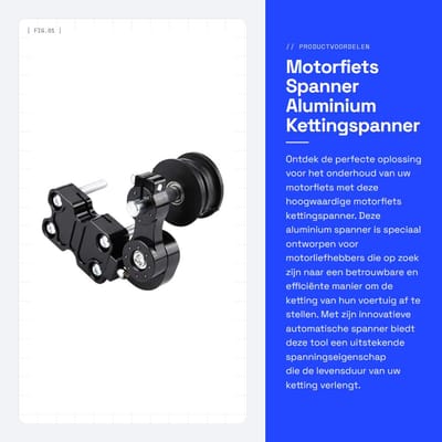Dailygoods- Kettingspanner Aluminium - Automatische Spanner - Corrosiebestendig - Duurzaam - Eenvoudige Installatie - Geschikt voor Motorrijden - Motorfietsaccessoires