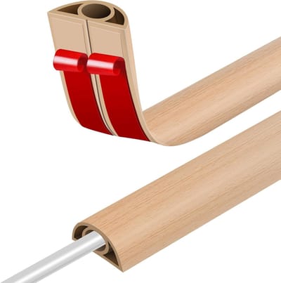 Kabelgoot - Kabelbeschermer - Kabelmanagement - Zelfklevend - 300cm - Esdoorn