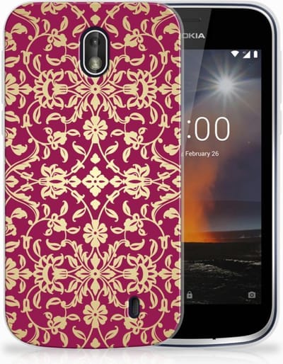 Siliconen Hoesje Nokia 1 Barok Pink