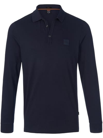 Poloshirt lange mouwen Van BOSS blauw