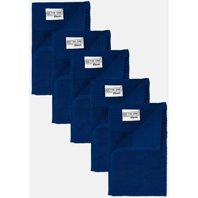 The One Towelling Gastendoek - 30x50 cm - 5 stuks - Hotelkwaliteit - 450 g/m² - 100% Gekamd katoen - Royal Blue