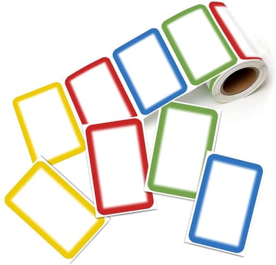 Naamlabels Stickers -diepvriesstickers-Verhuisstickers-Waterdichte - Plaklabels- voor- Kantoor-School-Cadeaus Keuken -Flessen Folders-300pcs-Multi
