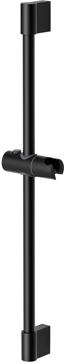 DERW Max Glijstang - 70 cm - Verstelbare hoogte en hoek van de handdouche - Nieuw gat vereist - Zwart