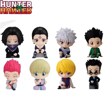 6cm 6 pièces Ensemble Anime Hunter X Hunter Gon·Freecss Killua Zoldyck Kurapika Figurines d'Action Mini Modèle Poupée Accessoires de Voiture Jouet Cadeau