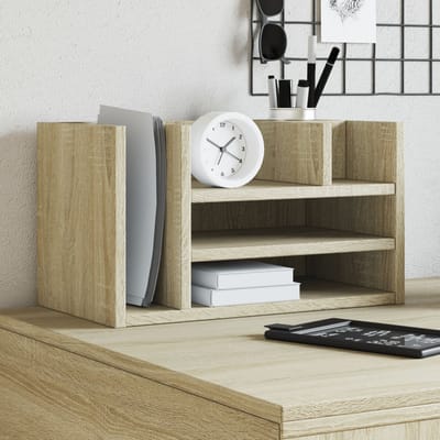 vidaXL - Bureau - organiser - 44,5x24x25 - cm - bewerkt - hout - sonoma - eikenkleurig