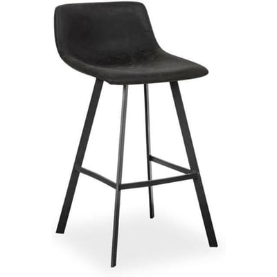 Tabouret - VERSA - Edvin - Noir - Métal - 49 x 88 x 42 cm noir