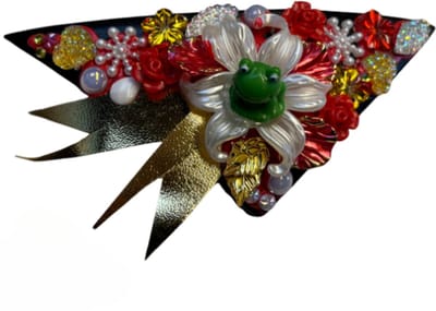 Haarclip - driehoek - 10 cm - oeteldonk- carnaval