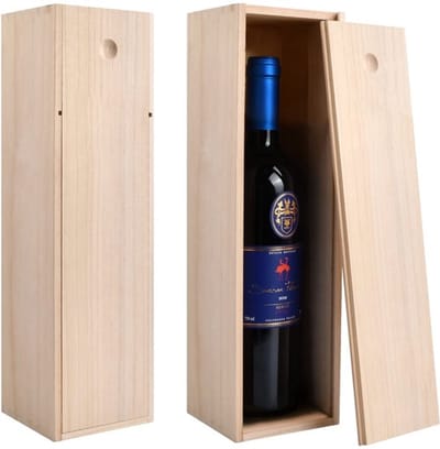 Allecto - Houten Wijn Doos - Cadeaudoos voor Wijnflessen - Duurzaam
