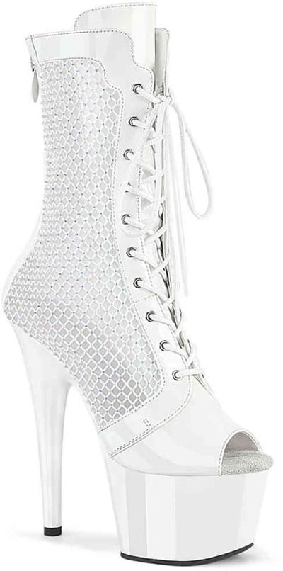 Pleaser - ADORE1048RSNT Plateau Laarzen - US 5 - 35 Shoes - Wit