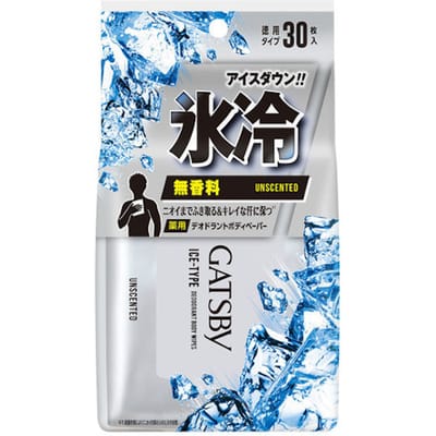 Mandom - Gatsby Ice Deo. Body Paper Unscented - 30pcs