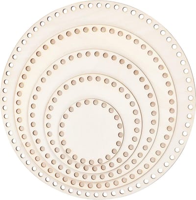 Natuurlijke Houten Mand Bodem voor DIY Haakwerk - Ronde Cirkel Basis voor Kerstdecoratie, 10/15/20/25/30 cm, Perfect voor Weven en Creatieve Projecten