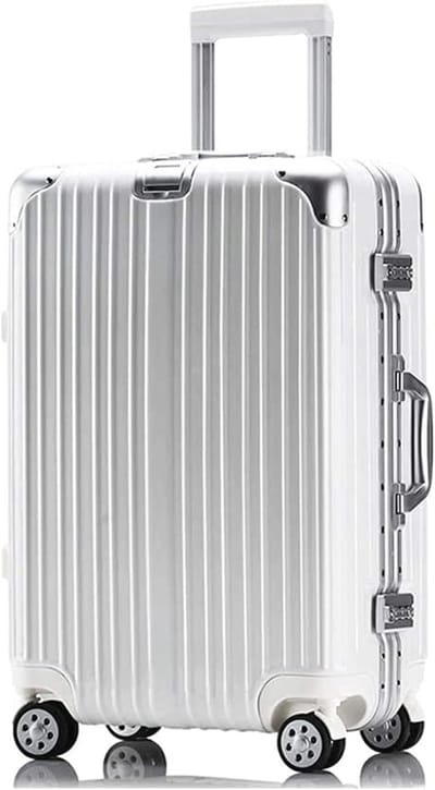 Reiskoffer - Hardcase koffer - Veilig reizen - Aluminium frame - 59x38x24cm - Zilver