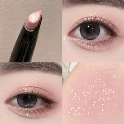 Glitter Oogschaduw Pen Gezichtsmake-up Highlighter Stick Langhoudend Glanzend Liggend Zijderups Eyeliner Gelpen
