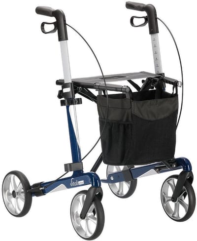 Ludwig Bertram - Carbon rollator - Vital Carbon - Max gebruikers gewicht 150 kg - 6.15 kg - Saffier Blauw