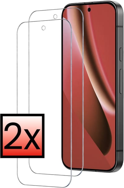 Screenprotector - 2 Stuks - Geschikt voor Google Pixel 10a - Extra Sterk - Beschermglas - Gehard Glas - Tempered Glass - Screen Protector - Bescherm Cover