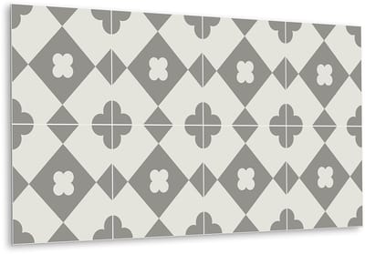 Tulup PVC Wandpaneel - Abstracte Ruiten Vinyl Wandpaneel - 100 cm x 50 cm - Grijs Vinyl Wandpaneel - 1 stuk - Wandpaneel PVC - Mozaïek Wandbekleding - Wandpaneel Zelfklevend - Plaktegels Keuken en Badkamer