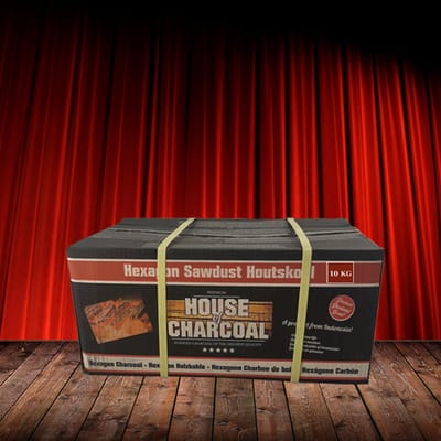 House of Charcoal Hexagon Briketten – 10 kg – Lang brandend – 90%+ koolstof gehalte