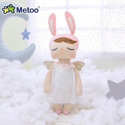 Originele Metoo 34cm Engel Inclusief Vleugels Angela Prinses Pluche Pop Kinders Knuffel Vakantie Verjaardagscadeaus Ideaal voor Kind Baby 34cm