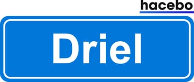 Hacebo - Plaatsnaam Sticker - 29x10 CM - Driel sticker - Verkeersborden sticker - grappige cadeaus - Driel