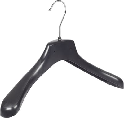 De Kledinghanger Gigant - Mantelhanger - Kostuumhanger - Jassenhanger - Kinderen - HZ36 - 50 Stuks - Kunststof - Zwart - Gebogen Model - Schouderverbreding 4,8 cm - 36 cm - Kinderhanger - Kledinghanger - Kleerhanger - HZ-Serie (HZ36_00/50)