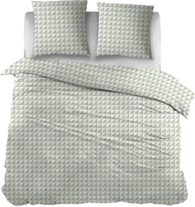 Sleepnight Dekbedovertrek Flanel Irina Groen - 240 x 200/220 cm + 2 kussenslopen - [Groen]