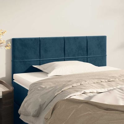 vidaXL - Hoofdbord - 100x5x78/88 - cm - fluweel - donkerblauw