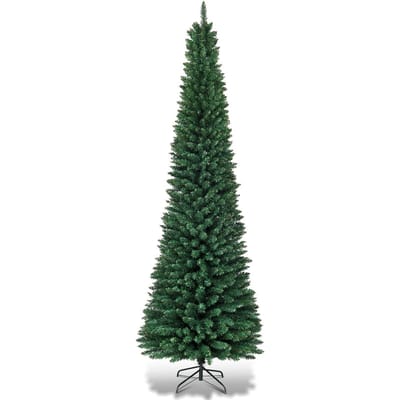 Coast Potlood Kerstboom 270 cm Groen - Slanke Kunstkerstboom met Metalen Standaard - 1500 Takken