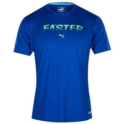 Puma PWRCool Blauw "Faster" Polyester Korte Mouw Heren T-shirt 513809 02 DD48