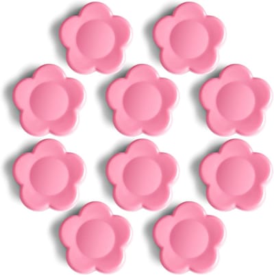 Sterke Koelkastmagneten - Set van 10 Mini Magneten voor Witborden, Keukens en Klaslokalen - Decoratieve Zonnebloem Petal Magneten in Roze voor Creatieve Projecten