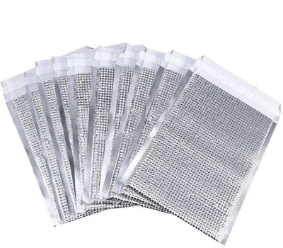 Dailygoody - Geïsoleerde Herbruikbare Sandwichzakken - Snack Tassen voor Picknick - Zilver - Voedselversheid - Ideaal voor School en Outdoor