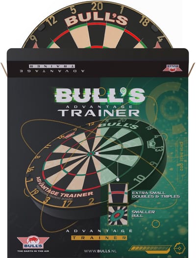 Bull's Advantage Trainer Dartboard Gold – Trainingsdartbord – Ultra-Dunne Draden – Gouden Nummering