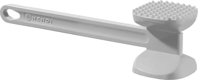 HENDI Dubbelzijdige vleeshamer XL – aluminium – 300x80 mm – lichtgrijs