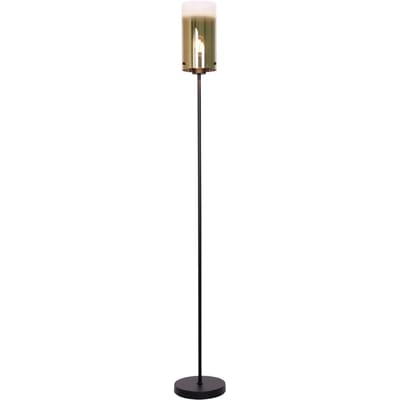Freelight Ventotto vloerlamp, zwart/goud, hoogte 165 cm, metaal/glas