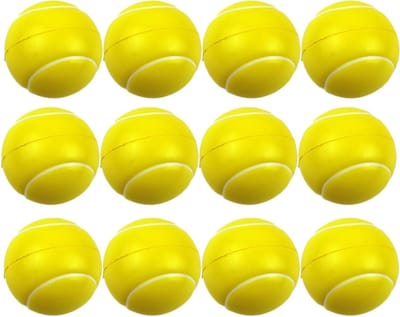 Schuimrubberen Tennisballen - Trainingsballen Speelgoedballen - Veilig Spelen - Hoge Veerkracht Zacht Materiaal - 5 cm Diameter - Geel